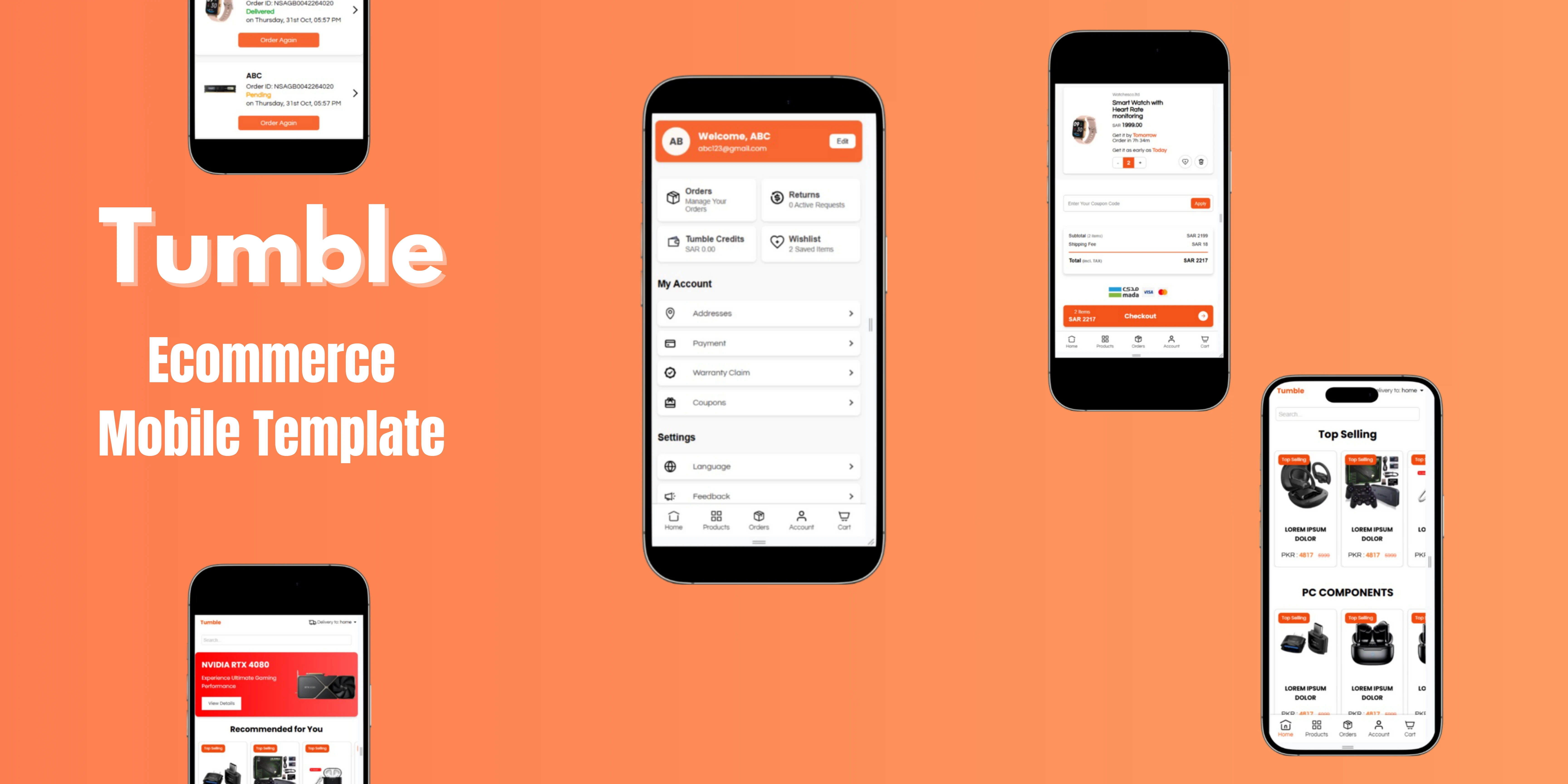 Tumble (Mobile E-Commerce) Template Preview