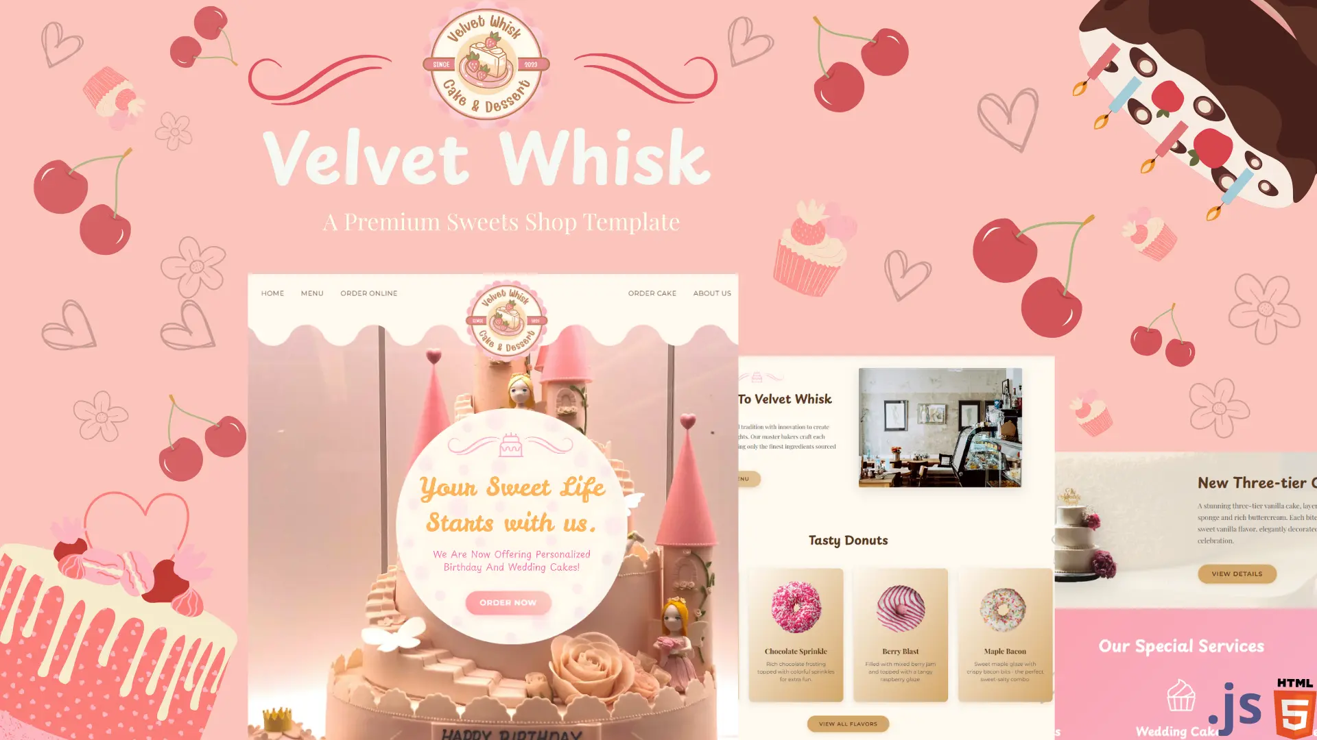 Velvet Whisk (Bakery/Sweets) Template Preview